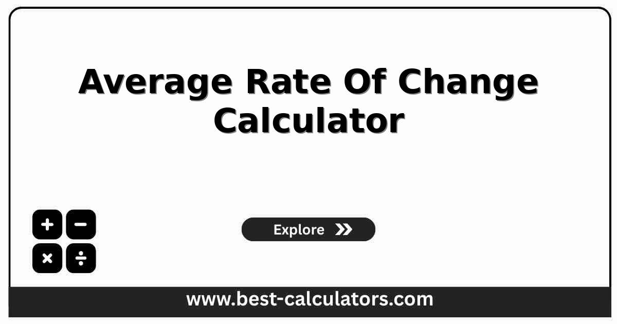 Average rate of change calculator showing the secant slope, numerator, denominator, and direction between two function points.