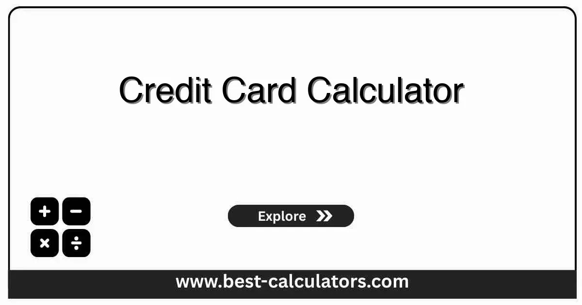 Credit Card Calculator - Free online tool to calculate debt payoff time and total interest with minimum payments and extra payments
