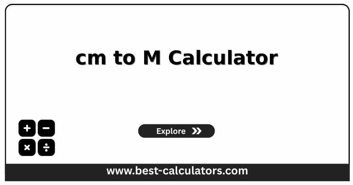 cm to m calculator interface for centimeter and meter metric length conversion
