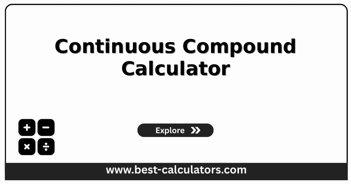 continuous compound calculator showing future value and effective annual rate from a nominal interest rate