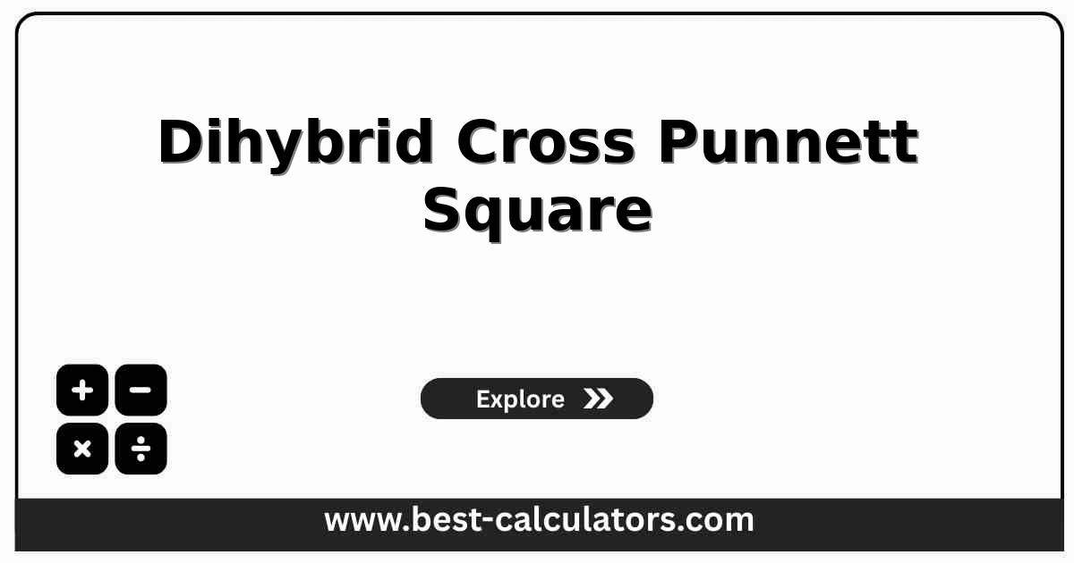 Dihybrid cross punnett square calculator interface showing selected mother and father genotypes, the resulting 4x4 grid, genotypic and phenotypic ratios, and offspring probabilities