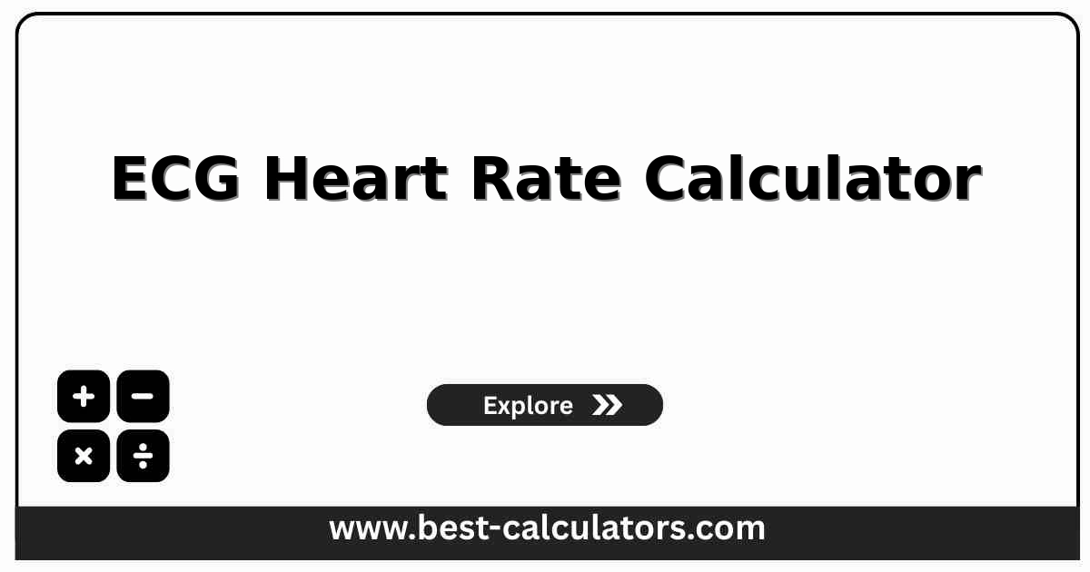 ECG heart rate calculator with rhythm strip grid and beats per minute result