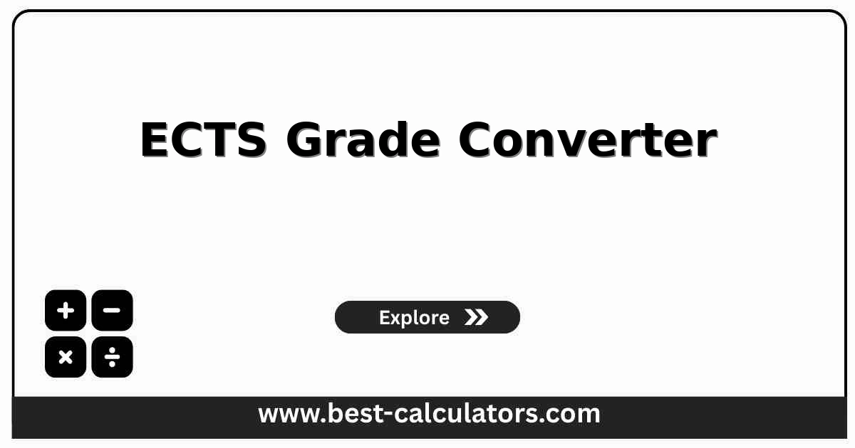 ECTS grade converter showing class rank, cohort size, and the resulting A to E ECTS grade with its percentile band.