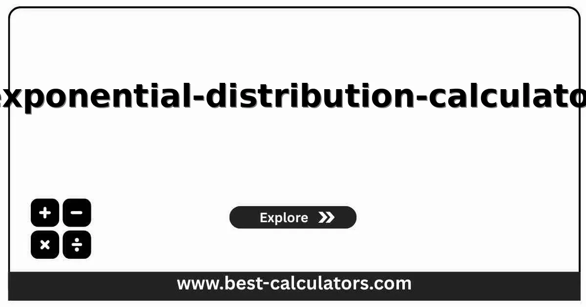 Exponential Distribution Calculator - Free tool to calculate probabilities and statistics using rate parameter λ