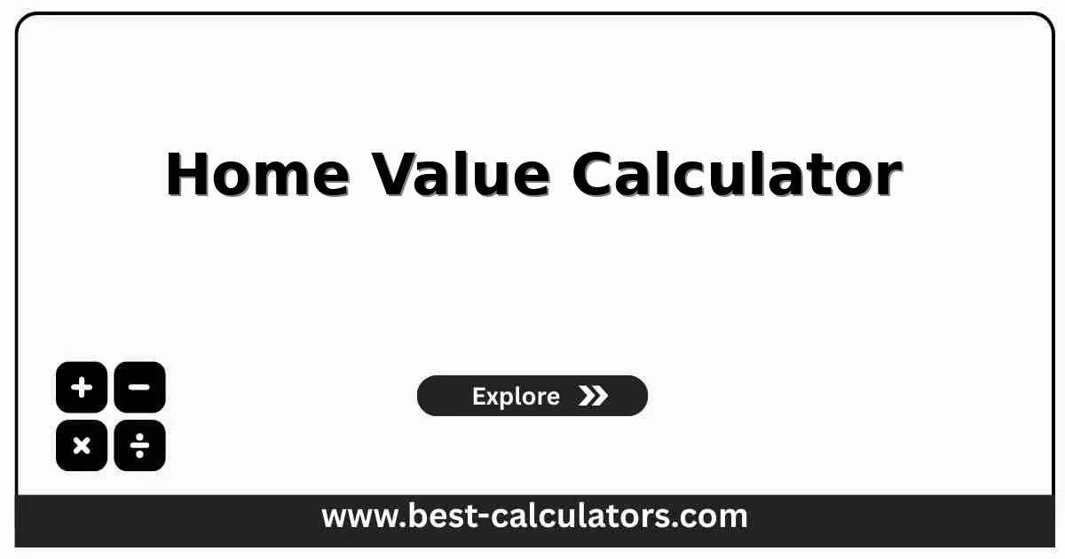Home Value Calculator - Free online calculator to estimate property value using comparable sales with instant valuation range