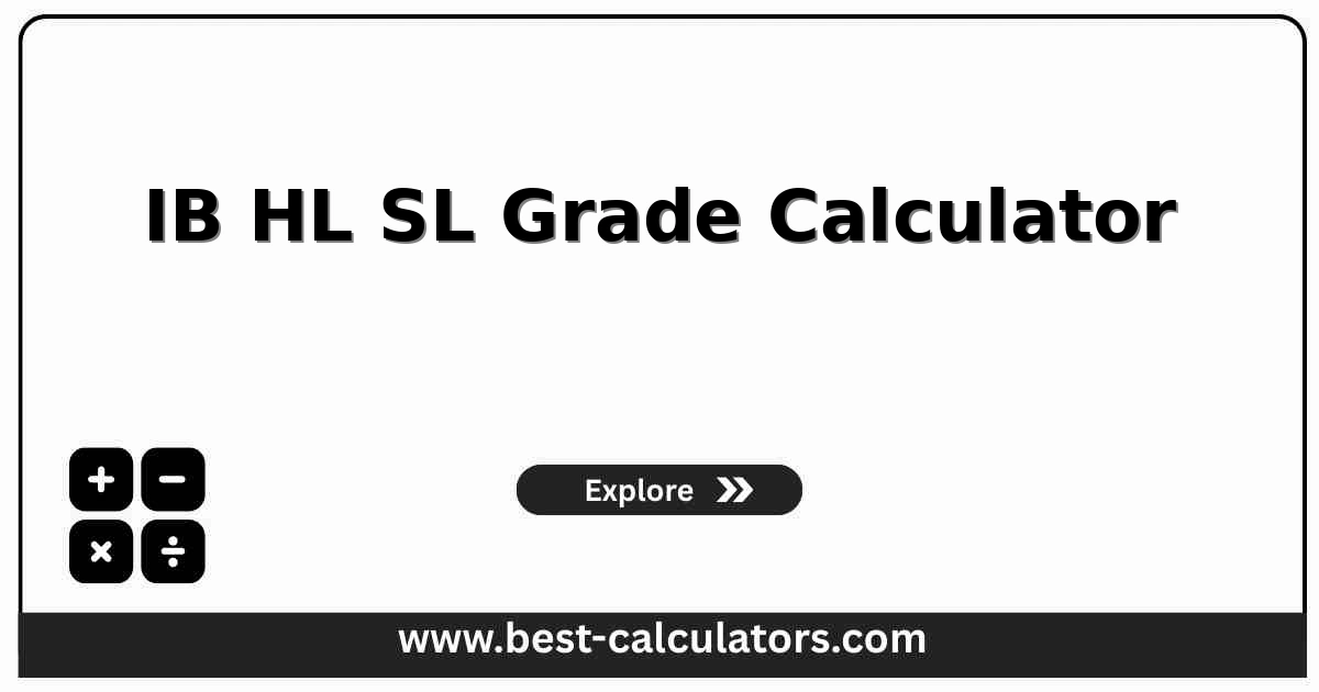 IB HL SL Grade Calculator showing IB Diploma points out of 45