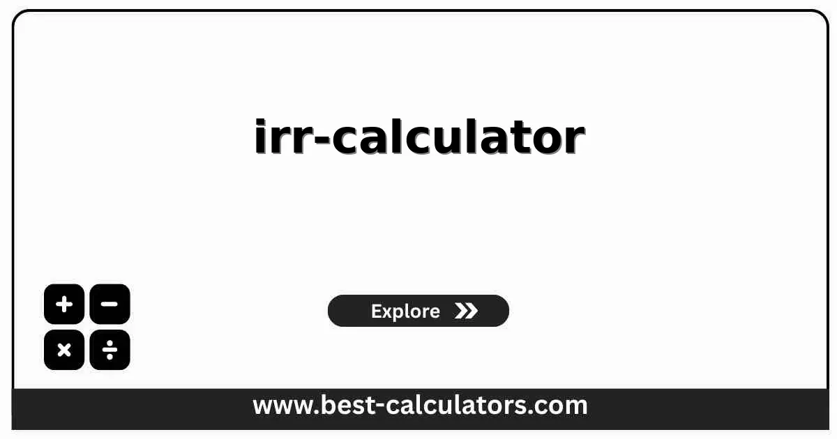 IRR Calculator - Free online calculator to calculate internal rate of return for investment analysis with NPV and ROI calculations using Newton-Raphson method
