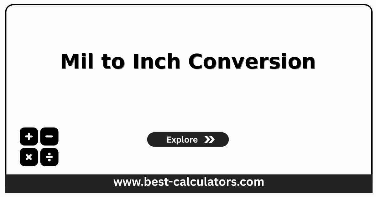 mil to mm conversion interface for converting mil thickness into millimeters, micrometers, and inches