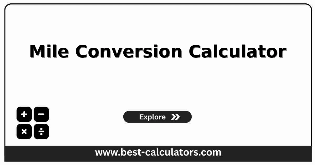 Mile conversion calculator distance units