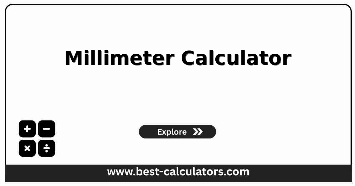Caliper and ruler reference for comparing millimeters with inch-based length units