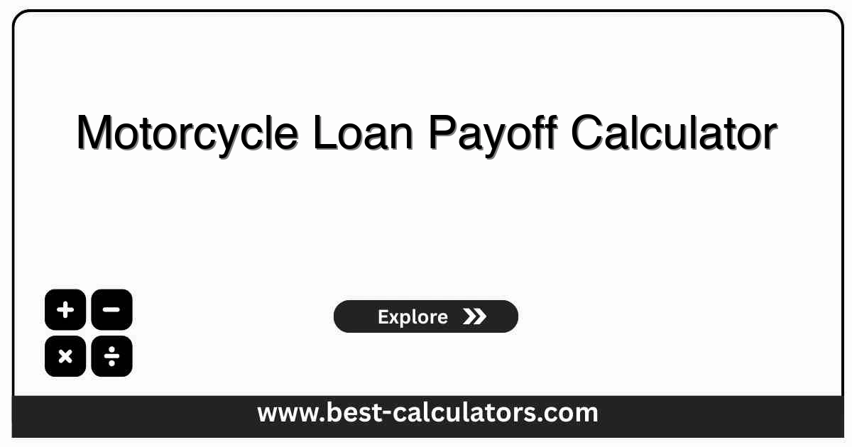 Motorcycle Loan Payoff Calculator - Save on interest and pay off your bike early