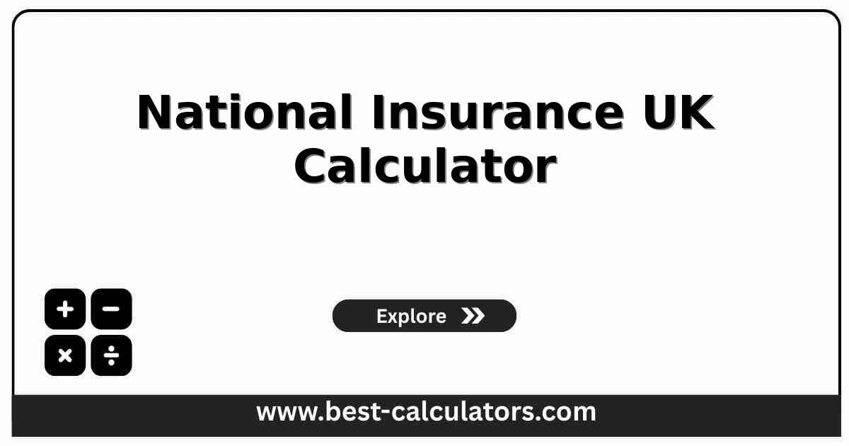 national insurance UK calculator showing 2026/27 employee Class 1 and self-employed Class 4 NIC outputs
