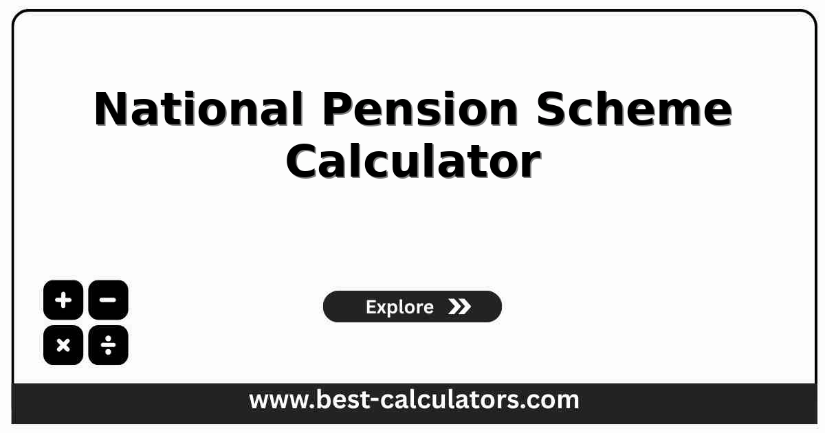 national pension scheme calculator showing NPS corpus, annuity corpus, lump sum, and monthly pension