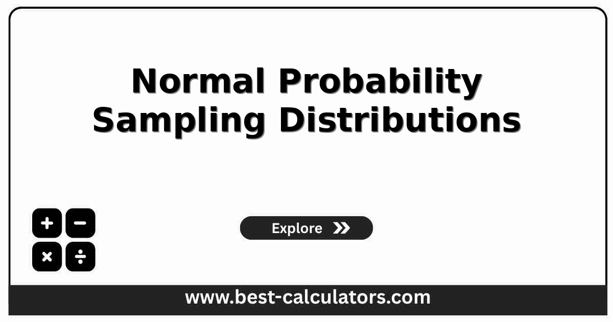 Normal probability sampling distributions calculator interface showing inputs and results