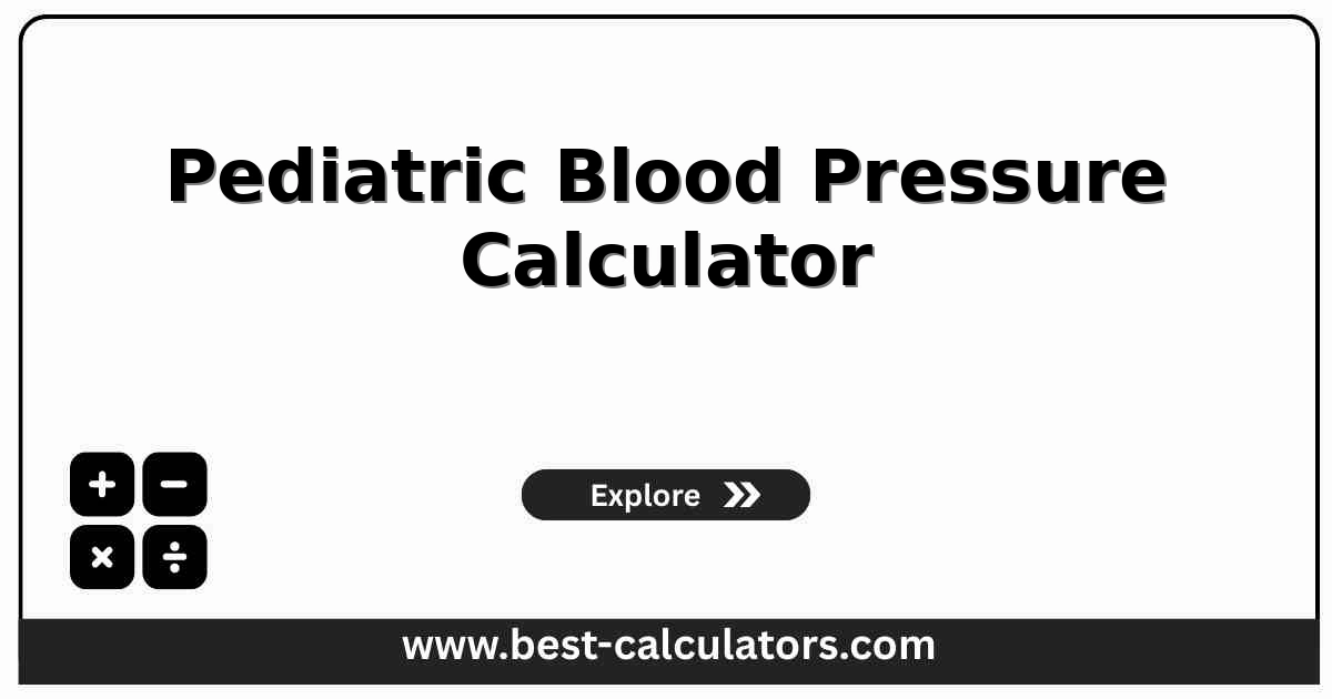 Pediatric Blood Pressure Calculator