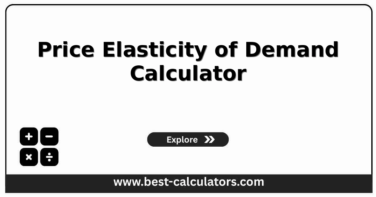 price elasticity of demand calculator showing PED input fields for initial and new price and quantity, with elastic/inelastic classification result