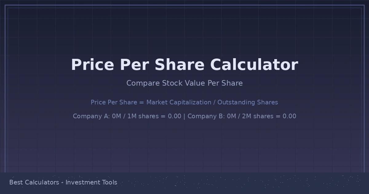Price Per Share Calculator - Compare stock value per share from market cap and outstanding shares