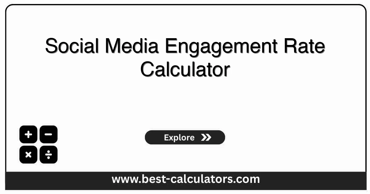 Social Media Engagement Rate Calculator - Free tool to measure content effectiveness across social platforms