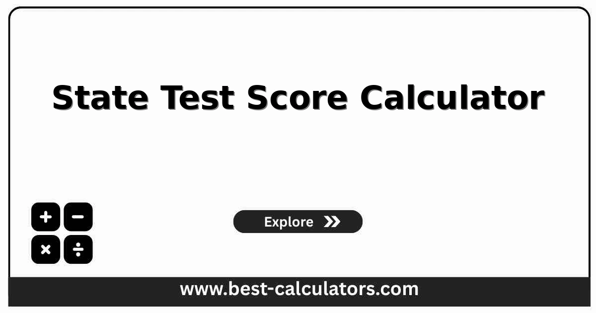 State test score calculator reading a 0-500 NAEP scale score against Basic, Proficient and Advanced achievement levels.