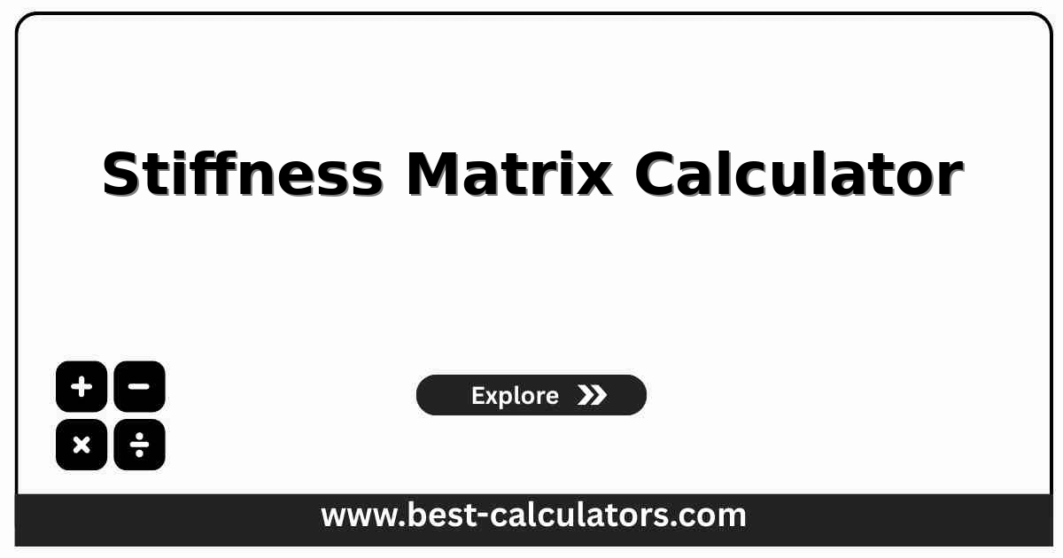 Stiffness matrix calculator showing the 4x4 global stiffness matrix for a 2D truss element