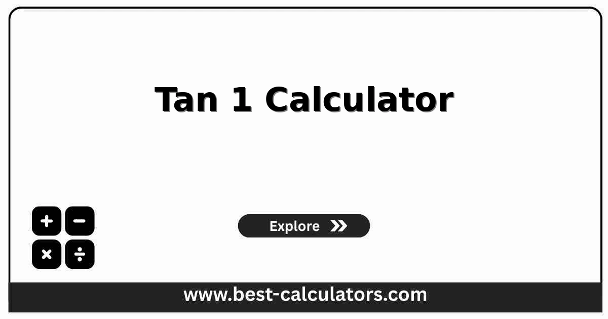 tan 1 calculator input box with a real tangent value and a results panel showing the principal angle in degrees, radians, pi form, and a tangent back-check