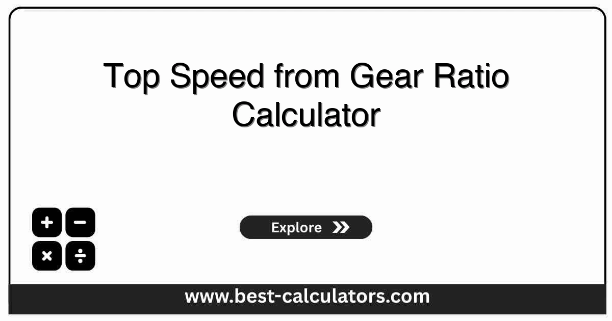 Top Speed from Gear Ratio Calculator - Theoretical Limit Visualization
