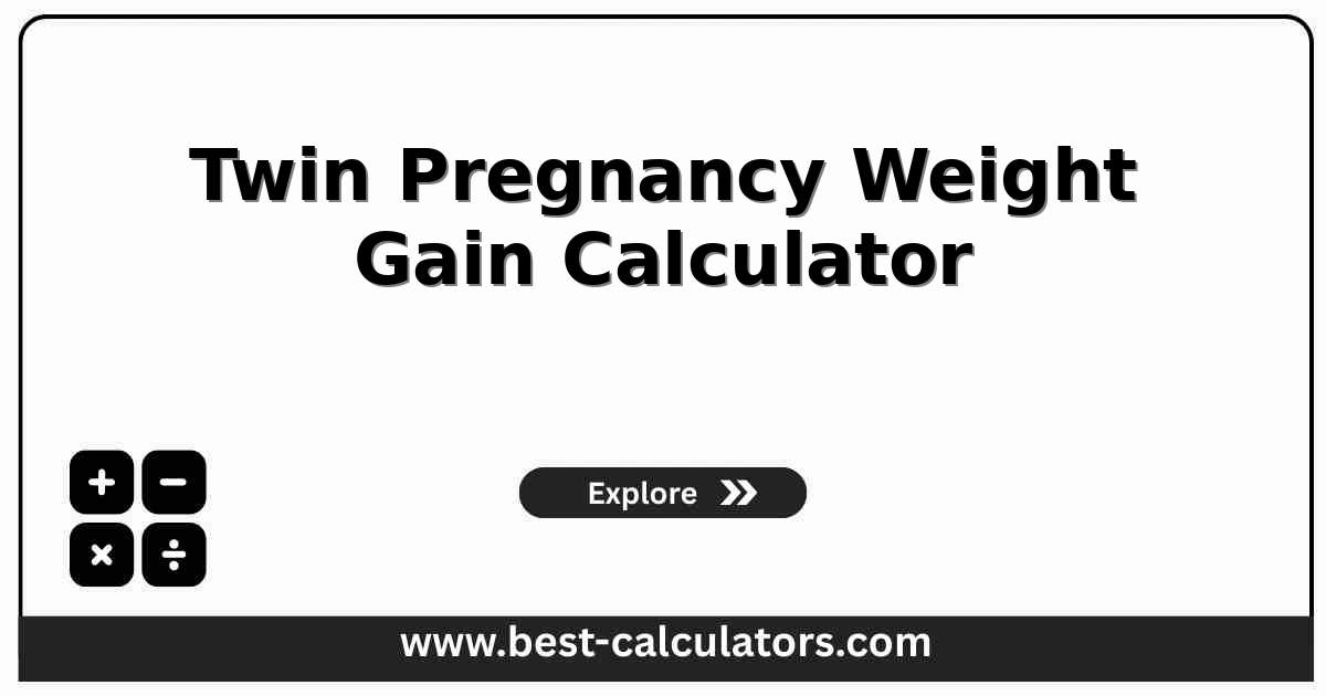 Twin pregnancy weight gain calculator with BMI-guided range comparison