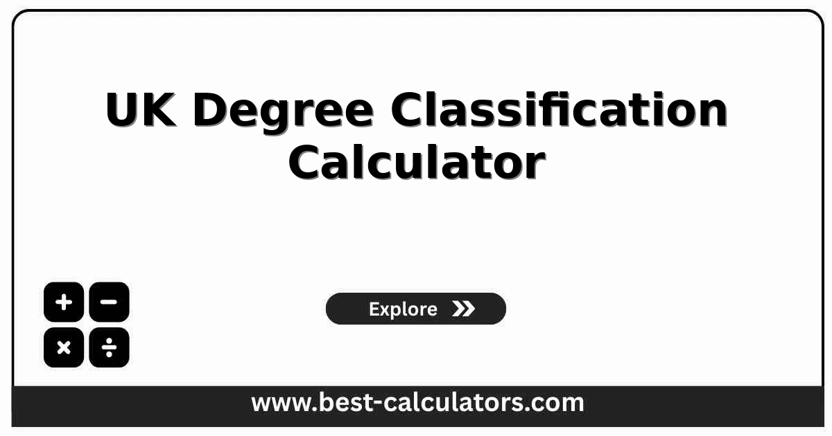 The UK degree classification calculator converts a student’s weighted module marks into an honours class band on a university results scale.