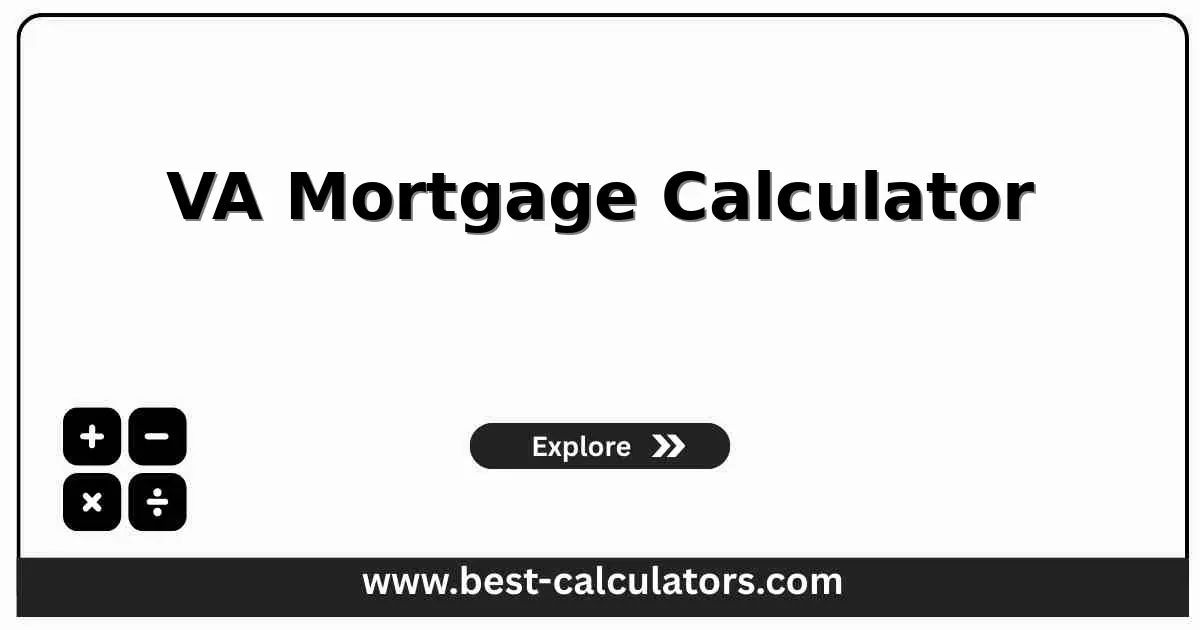 VA Mortgage Calculator - Free calculator for veterans and military to calculate VA loan payments with 2025 funding fees and no PMI