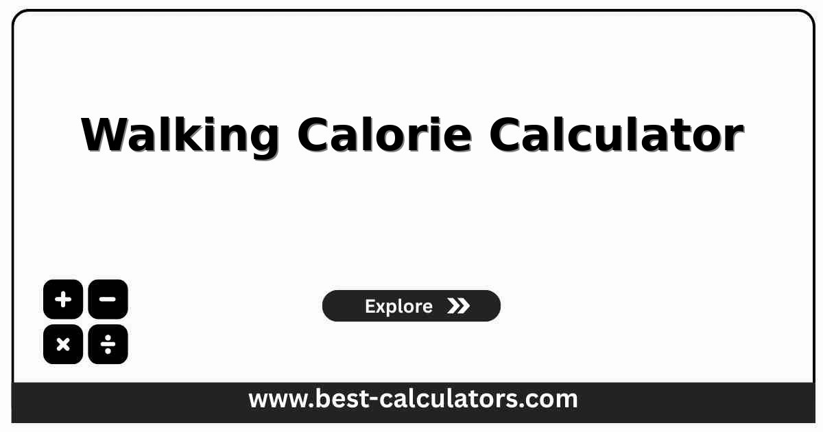 Walking calorie calculator with pace, MET value, weekly calories, and distance results