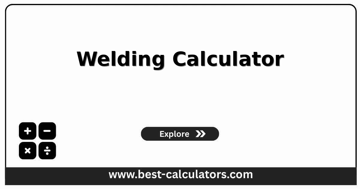 Welding calculator with weld type selector, leg size, length, and strength in kN and lbf