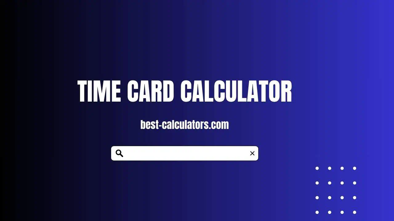 Free Time Card Calculator with Lunch Break, Print and Download to PDF